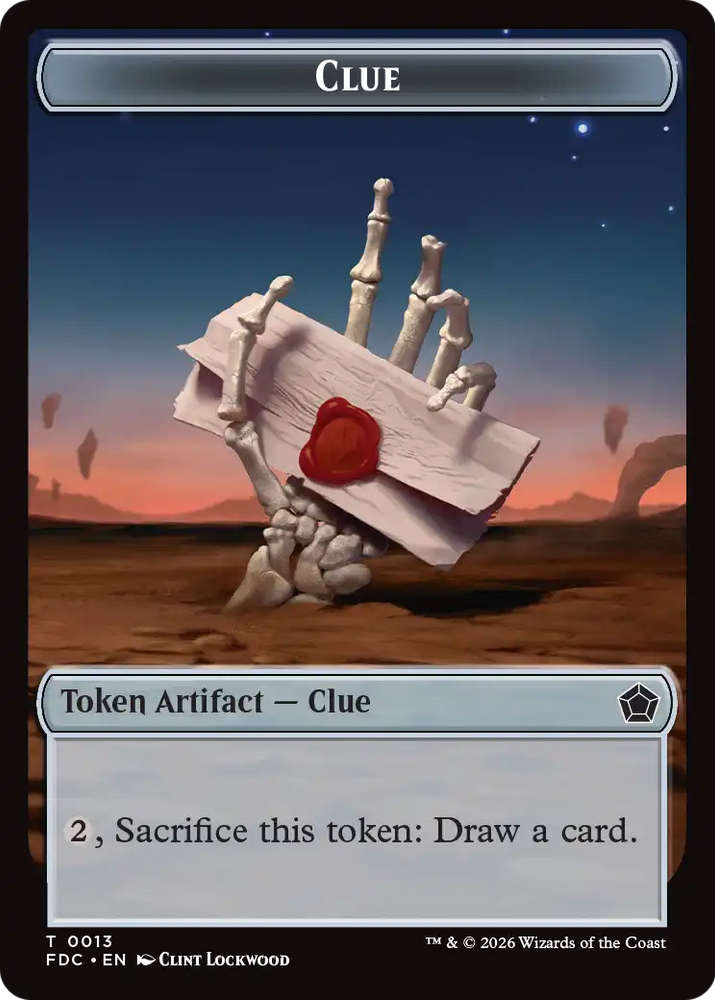 Angel (0002) // Clue Double-Sided Token [Foundations Commander Tokens]