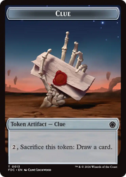 Angel (0002) // Clue Double-Sided Token [Foundations Commander Tokens]